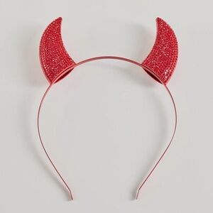 Windsor Glittering Red Devil Horn Headband